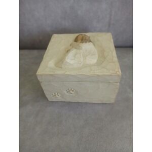 Willow Tree Comfort Keepsake Box 2003 Susan Lordi Demdaco Girl with Cat Pet Loss